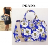 国内即納☆可愛い花柄♪《PRADA》プラダスーパーコピー  CANAPA 2WA...