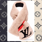 VUITTON ルイヴィトン マフラー スーパーコピー レインボーストライプファーシルクマフラーBEI M70465