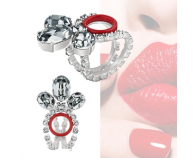 【Christian Dior】クリスチャンディオール バラジウムフィニッシュ クリスタルリング R0302CYDCY D047
