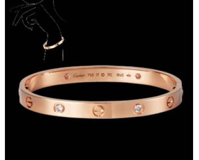 CARTIERカルティエ ブレスレット スーパーコピー 【LOVEブレスレット B6036017ローズゴールド＋diamond
