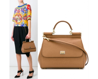 17SS Dolce&Gabbana(D&G)ドルチェ&ガッバーナ スーパーコピー DG191 MEDIUM‘SICILY’BAG IN DAUPHINE PRINT LEATHER