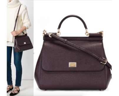 16-17AW SICILY Dolce&Gabbana(D&G)ドルチェ&ガッバーナ スーパーコピー バッグ DAUPHINEレザー ラージサイズ BB6235A10018M073
