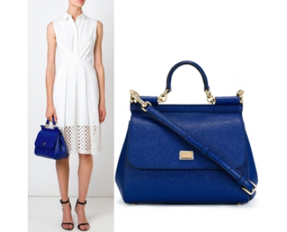 17SS DOLCE&GABBANA (D&G)ドルチェ&ガッバーナ スーパーコピー DG181 MEDIUM‘SICILY’BAG IN DAUPHINE PRINT LEATHER
