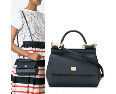17SS Dolce&Gabbana(D&G)ドルチェ&ガッバーナ スーパーコピー DG161 SMALL‘SICILY’BAG IN DAUPHINE PRINT LEATHER