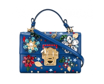 2017新作人気 Dolce&Gabbana(D&G)ドルチェ&ガッバーナ スーパーコピー ジュエルショルダーバッグ ブルー　BB6260AC8398H606