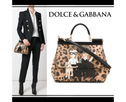 2017新作人気 主役級◇SICILY MEDIUM PATCH装飾 (D&G)ドルチェ&ガッバーナ スーパーコピー ハンドバッグ◇Dolce&Gabbana