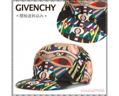 【税・送込】*GIVENCHY*ジバンシィスーパーコピーCrazy Cleopatra プリント キャップ マルチカラー