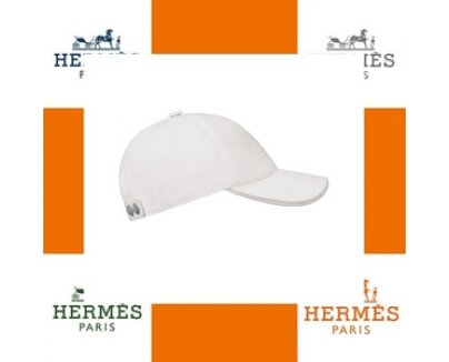 HERMES エルメススーパーコピー Jumpコットンリネンキャンバスキャップホワイト H161058N 9057