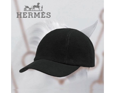 ▼HERMES▼エルメススーパーコピーMiles H コットンスエードキャップ▼ブラック H162071N 0260