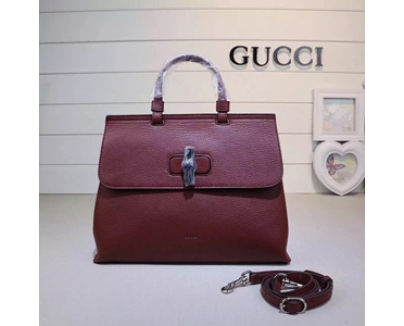 2015/16秋冬新作 GUCCI(グッチコピー) Bamboo デイリーレザーバッグ