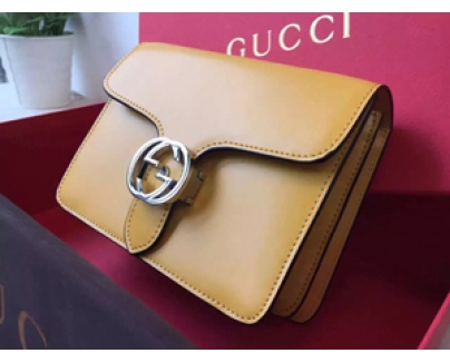 【GUCCI】15/16AW新作★グッチコピー 日本未入色インターロッキングBAG 387609 DKE0N 5529