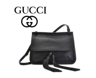 2016新作 大人気 グッチコピー☆Gucci☆ Bamboo Daily Leather Flap Shoulder Bag M 