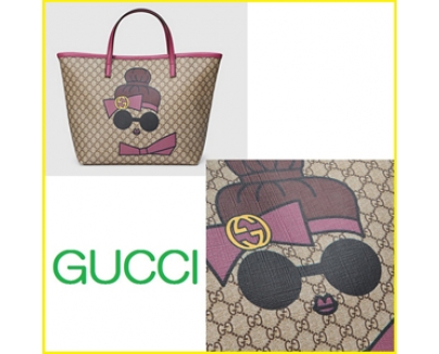 2016新作グッチコピー GUCCIグッチドール★ピンク★キャンバストートバッグ
