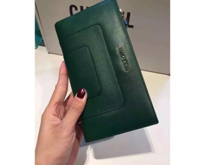 2015新作Bvlgari(ブルガリスーパーコピー)カーフスキン 長財布 Green B01369