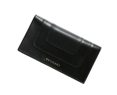 2015新作 Bvlgari(ブルガリスーパーコピー) カーフスキン 長財布 Black B01370