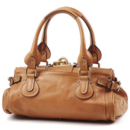 クロエ/Chloe 7esa02-7e422-151 レザーハンドバッグ タバコブラウン