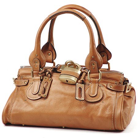 クロエ/Chloe 7esa02-7e422-151 レザーハンドバッグ タバコブラウン