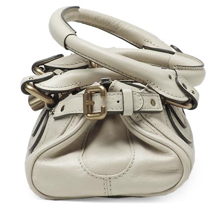 クロエ/Chloe 7esa10-7e422-102 レザーハンドバッグ アイボリー