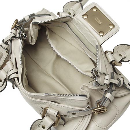 クロエ/Chloe 7esa10-7e422-102 レザーハンドバッグ アイボリー