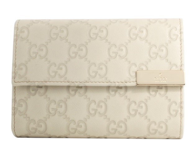 グッチ ダイス グッチシマ 三つ折財布 アイボリー 256935AA61G9022  