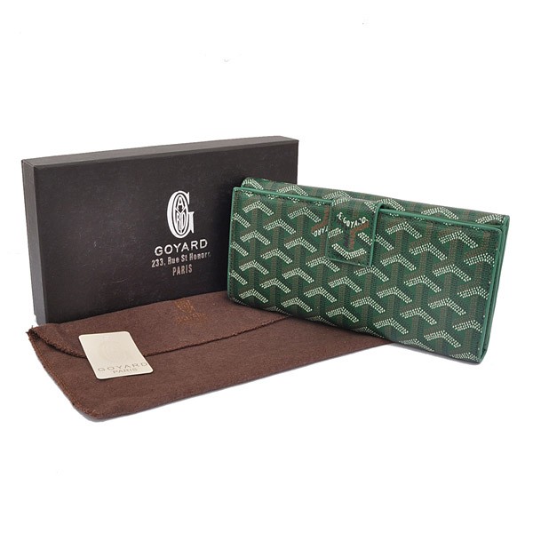 GOYARD ゴヤール 長財布 Ｗホック グリーン GOYWA-02