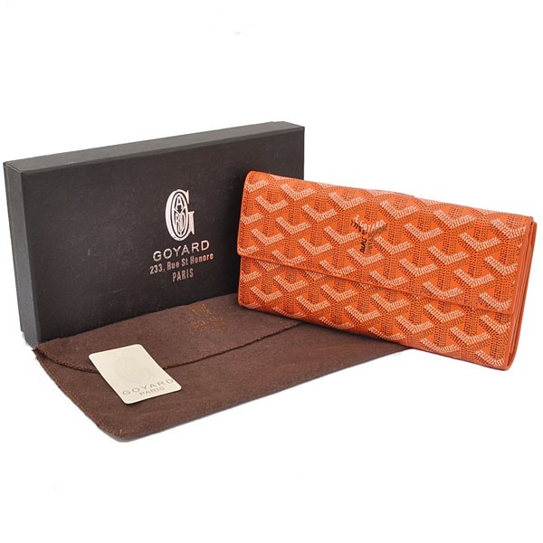 GOYARD ゴヤール 長財布 Ｗホック オレンジ GOYWA-03