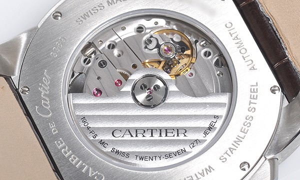カルティエ カリブル ドゥ ステンレス 茶ストラップ W7100037