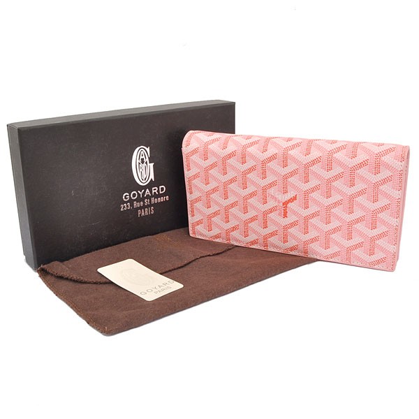 GOYARD ゴヤール 長財布 二つ折り ピンク GOYWA-04