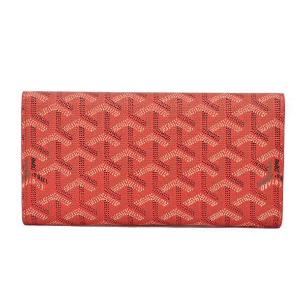 GOYARD ゴヤール 長財布 三つ折り ホック レッド GOYWA-08
