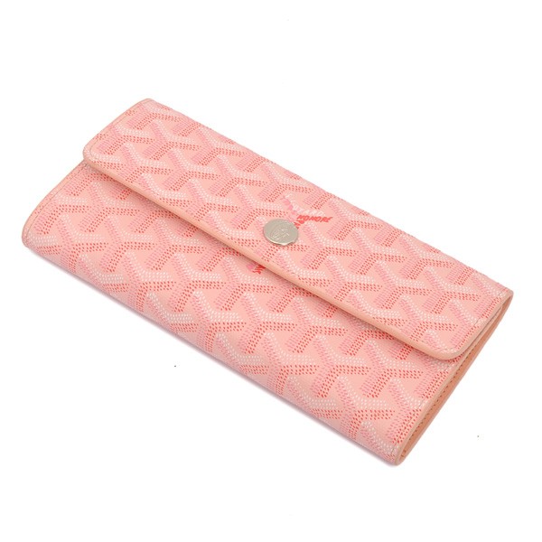 GOYARD ゴヤール 長財布 三つ折り ホック ライトピンク GOYWA-09