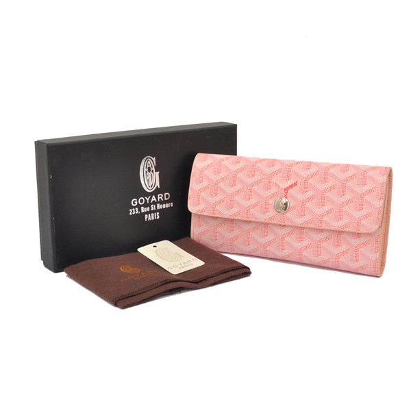 GOYARD ゴヤール 長財布 三つ折り ホック ライトピンク GOYWA-09