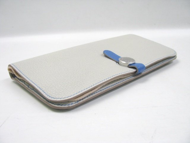 エルメス ドゴンロング 長財布 トリヨンクレマンス/グレーパール/ミコノスHERMES01