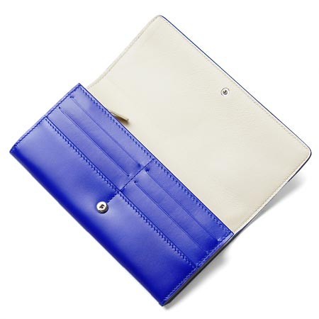 セリーヌ 長財布 小銭入れ付き 10760 3fjn 07be マリンブルー×クレマホワイト