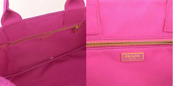 プラダ ロゴ入りキャンバス（CANAPA）トートバッグ ピンク(FUXIA) BN1872