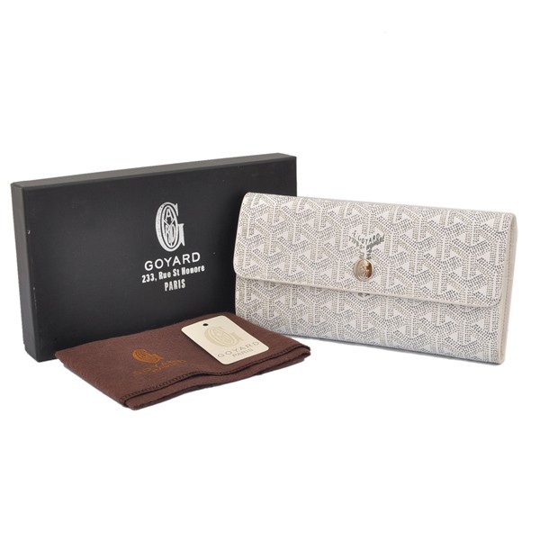 GOYARD ゴヤール 長財布 三つ折り ホック ホワイト GOYWA-10