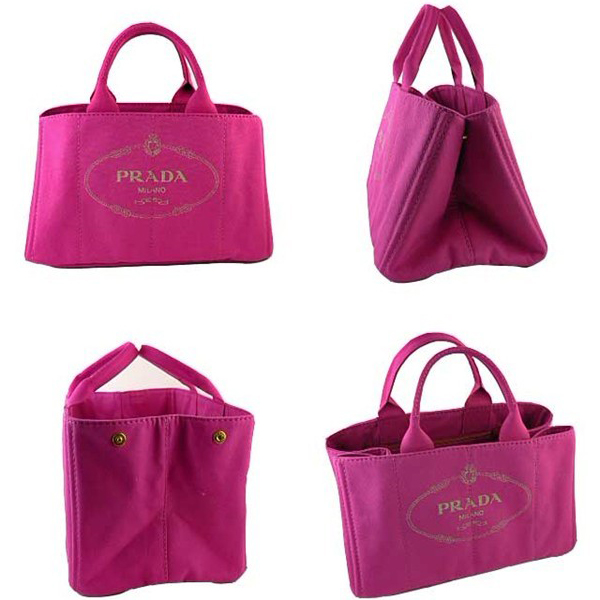 プラダ ロゴ入りキャンバス（CANAPA）トートバッグ ピンク(FUXIA) BN1872