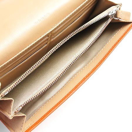 セリーヌ 長財布 小銭入れ付き 10760 3fjn 27py ネオンオレンジ×ベージュ