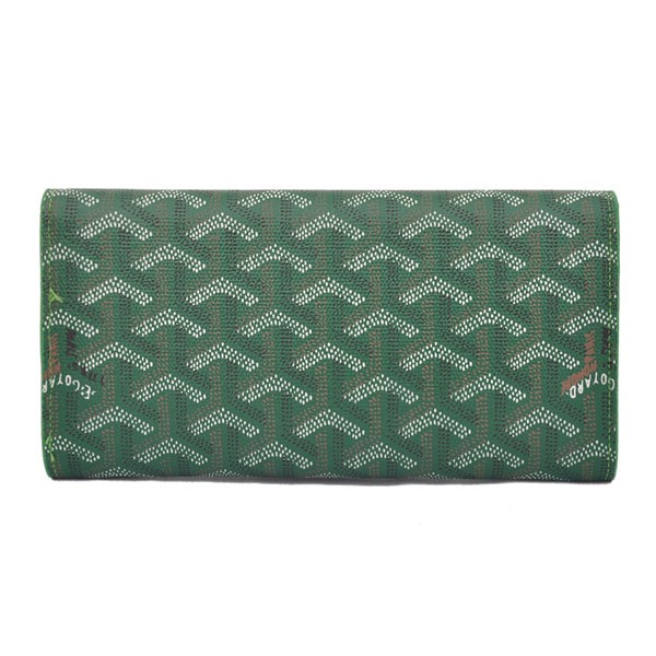 GOYARD ゴヤール 長財布 三つ折り ホック グリーン GOYWA-12