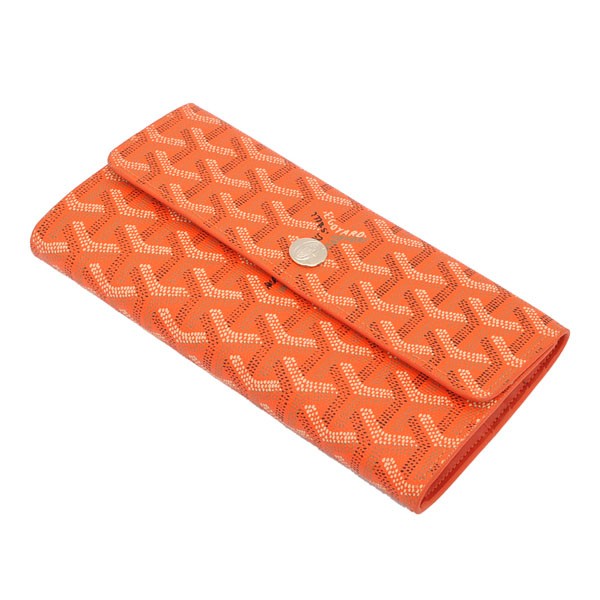 GOYARD ゴヤール 長財布 三つ折り ホック オレンジ GOYWA-13