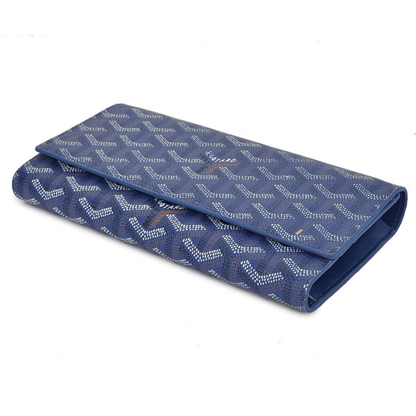 GOYARD ゴヤール 長財布 三つ折り ブルー GOYWA-14