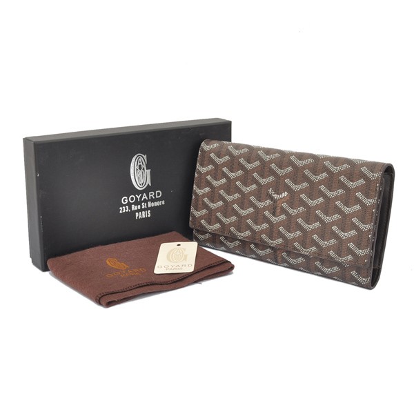GOYARD ゴヤール 長財布 三つ折り ブラウン GOYWA-16
