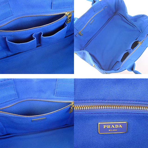 プラダスーパーコピー ロゴ入りトートバッグ(M) ＡＺＺＵＲＲＯ