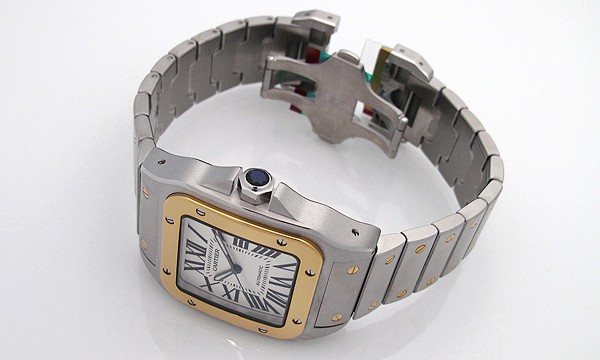 カルティエ サントス１００ ＬＭ ステンレス・イエローゴールド W200728G