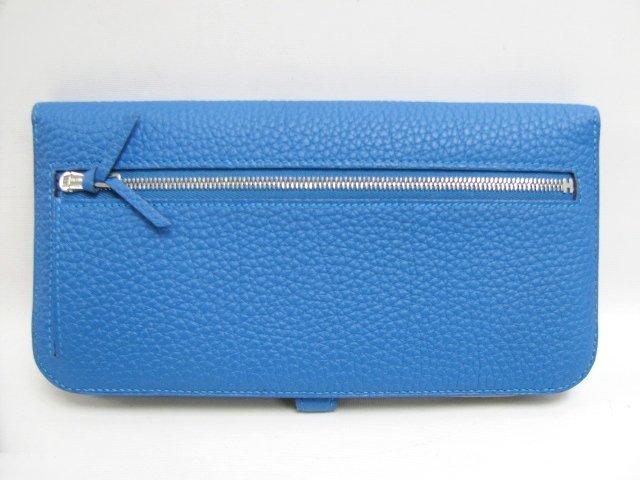 エルメス ドゴンロング 二つ折長財布 トゴ/ミコノス（金具：シルバー）HERMES02