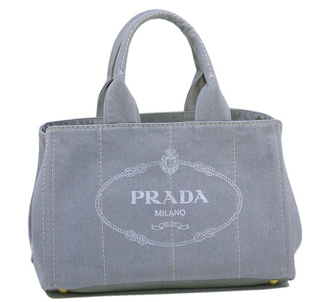 プラダ バッグ PRADA トートバッグ キャンバス グレー B1877B 新品 本物