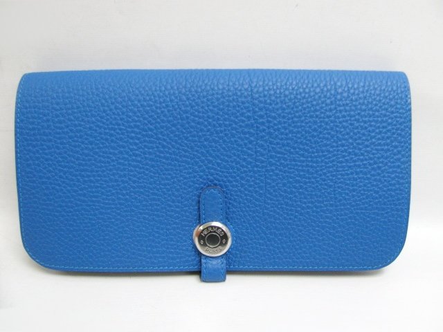 エルメス ドゴンロング 二つ折長財布 トゴ/ミコノス（金具：シルバー）HERMES02
