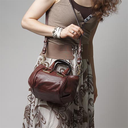 クロエ ラムレザー２ＷＡＹバッグ ETHEL ブラウン 3s0646 7a733 09j