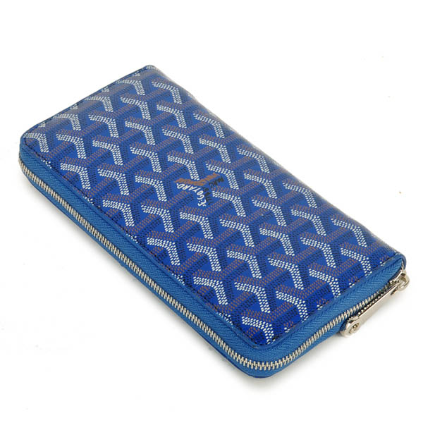 GOYARD ゴヤール 長財布 ラウンドジップ　ブルー GOYWA-22