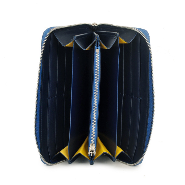 GOYARD ゴヤール 長財布 ラウンドジップ　ブルー GOYWA-22