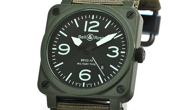 ベル＆ロス BR03-921 MILITARY CERAMIC ブラック メンズ